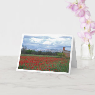 Field Mountain Landscape Card Kaart
