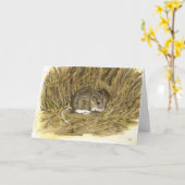 Field Mouse Note-Kaart Kaart (Gele Bloem)