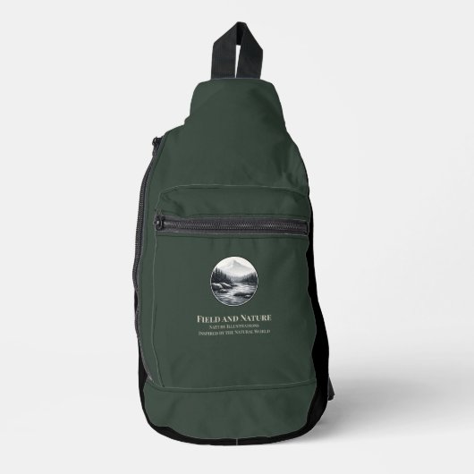 Field & Nature Deep Green Sling Bag (Voorkant)
