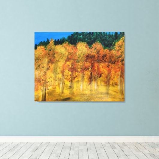 Field of Aspens Canvas Afdruk (Insitu (Houten vloer))