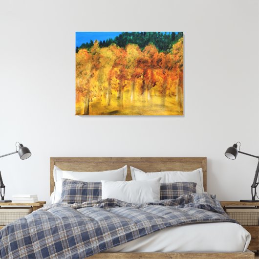 Field of Aspens Canvas Afdruk (Insitu (Slaapkamer))