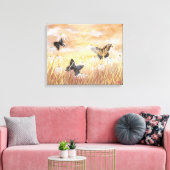 Field of Coneflowers and Butterflies Canvas Afdruk (Insitu (Woonkamer))