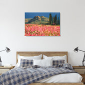 Field of Cosmos flowers, Fouriesburg District Canvas Afdruk (Insitu (Slaapkamer))