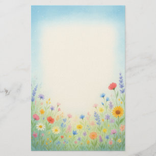 Field of Dream Wildflower Stationery Paper Briefpapier
