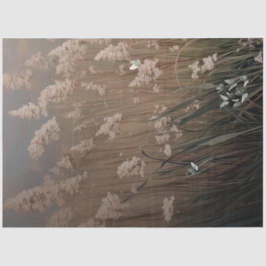 Field of Dreams, Pampas Grass & Butterflies Tissuepapier (Voorkant)