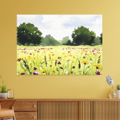 Field of flowers canvas afdruk (Insitu (Woonkamer))