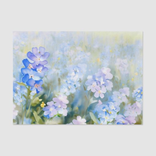 Field of Flowers-Forget-Me-Not (A) Waterverf Tissuepapier (Voorkant)