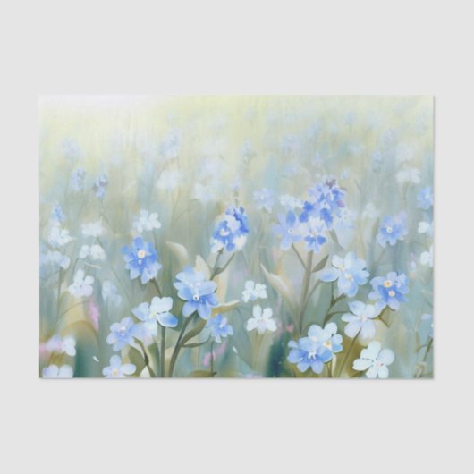 Field of Flowers-Forget-Me-Not (C) Waterverf Tissuepapier (Voorkant)