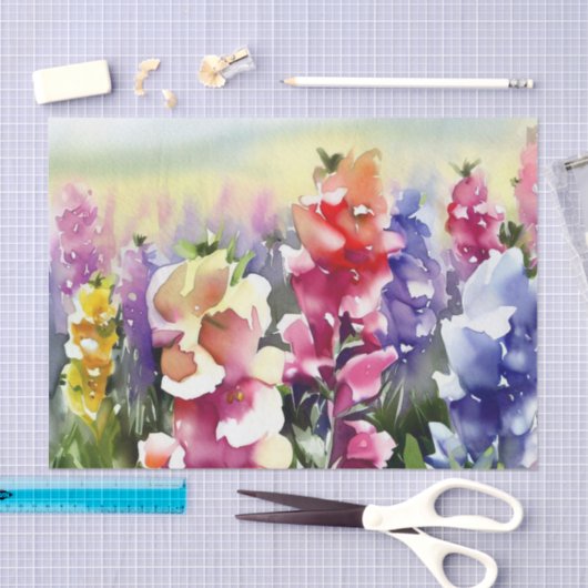 Field of Flowers-Snapdragon (A) Waterverf Tissuepapier (Craft)