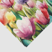 Field of Flowers-Tulip (A) Waterverf Tissuepapier (Detail)