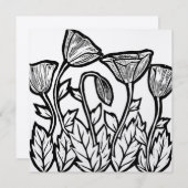 Field of Poppies Note Kaart Notitiekaartje (Voorkant / Achterkant)