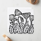 Field of Poppies Note Kaart Notitiekaartje (Voorkant / Achterkant in situ)