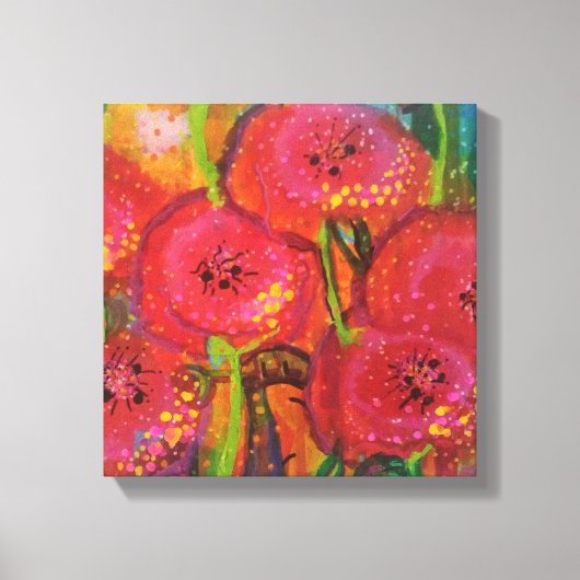 Field of Poppies Wrapped Canvas (Voorkant)