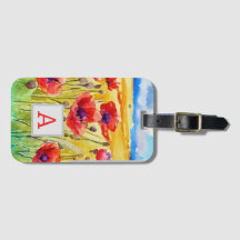 Field of Red Poppies Flowers waterverf