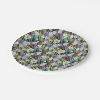 FIELD OF WHITE DAISY FLOWERS PAPER PLATE PAPIEREN BORDJE
