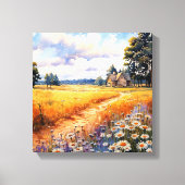 Field of Wild Flowers Canvas Art Afdruk (Voorkant)