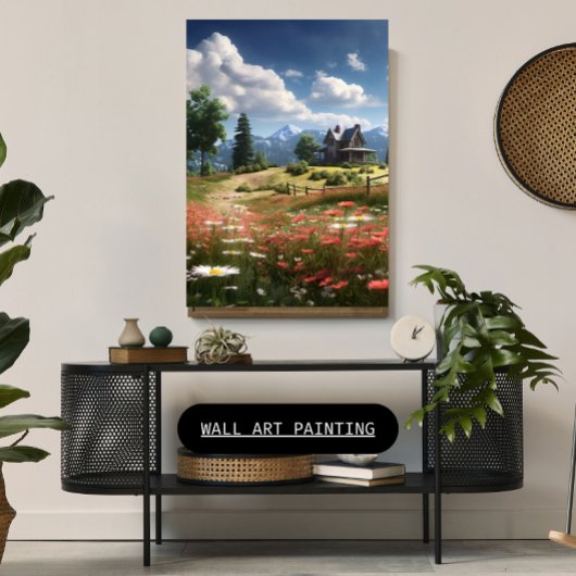Field of Wild Flowers Canvas Art Afdruk