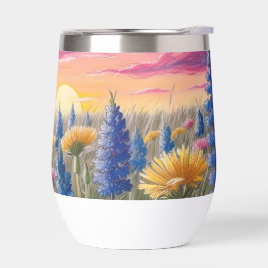 Field of Wildflowers bij zonsondergang (Links)