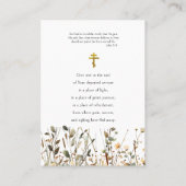 Field of Wildflowers Orthodoxe begrafenisgebed Kaa Plaatskaartje (Achterkant)