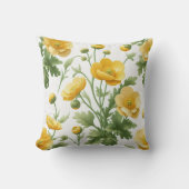 Field of yellow poppies Pillow Kussen (Voorkant)