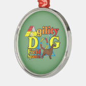 Field Spaniel Agility Metalen Ornament (Links)