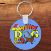 Field Spaniel Agility Sleutelhanger (Voorkant)