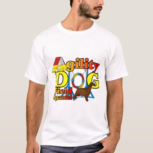 Field Spaniel Agility T-shirt (Voorkant)