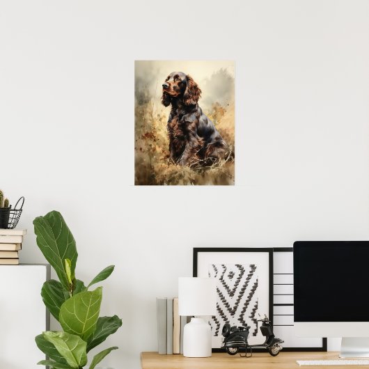 Field Spaniel Dog Art Print Poster (Thuiskantoor)