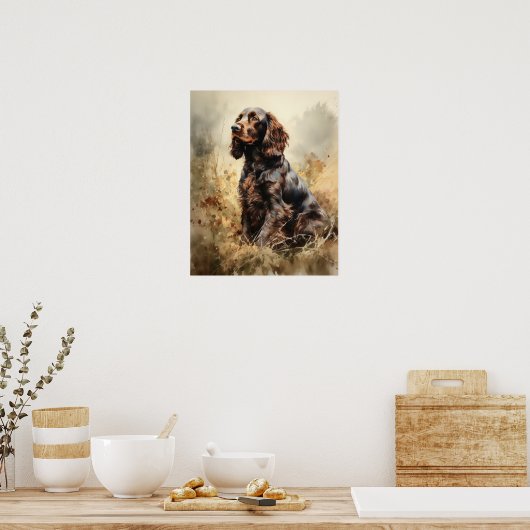 Field Spaniel Dog Art Print Poster (Keuken)