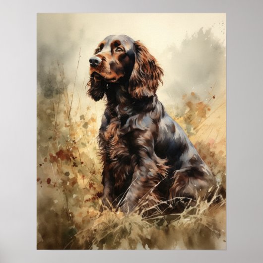 Field Spaniel Dog Art Print Poster (Voorkant)