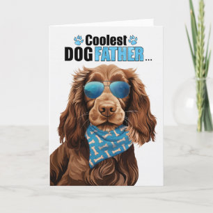 Field Spaniel Dog Coolest Dad Vaderdag Feestdagen Kaart
