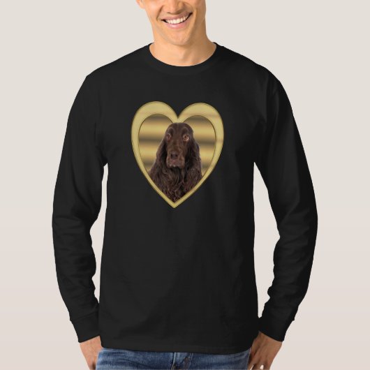 Field Spaniel Dog  Dog Heart   Field Spaniel  2 T-shirt (Voorkant)