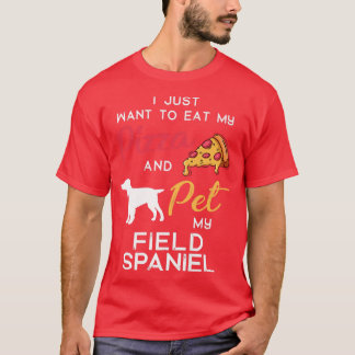 Field Spaniel Dog Pizza Lover Eigenaar kerstmis T-shirt