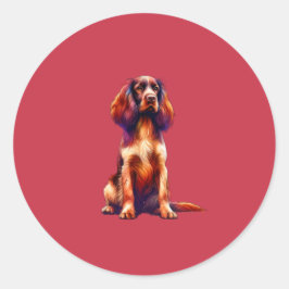 Field Spaniel Dog Ronde Sticker