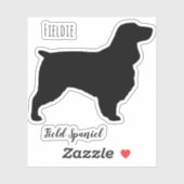 Field Spaniel Dog Silhouette Fieldie Vinyl Sticker (Vel)