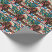 Field Spaniel Holiday Baking: Feestelijke Kerst Cadeaupapier (Hoek)