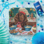Field Spaniel Holiday Baking: Feestelijke Kerst Papieren Bordje (Feest)