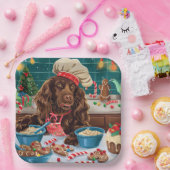 Field Spaniel Holiday Baking: Feestelijke Kerst Papieren Bordje (Feest)