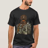 Field Spaniel Hond met hertengewei T-shirt (Voorkant)