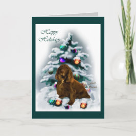 Field Spaniel kerstcadeaus Feestdagen Kaart