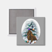 Field Spaniel kerstcadeaus Magneet (Voorkant / Achterkant)