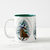 Field Spaniel kerstcadeaus Tweekleurige Koffiemok (Links)