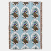 Field Spaniel Kerstmis Deken (Voorkant Verticaal)