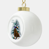 Field Spaniel Kerstmis Keramische Bal Ornament (Rechts)
