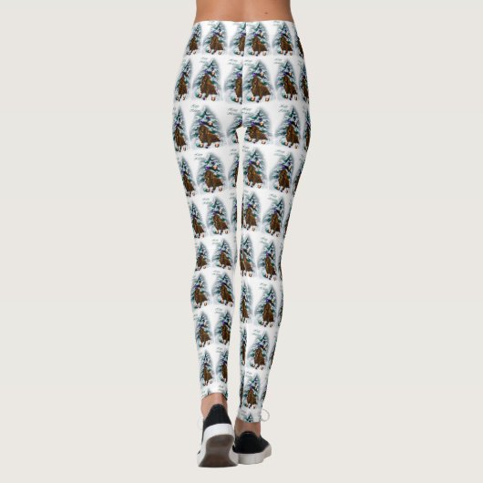 Field Spaniel Kerstmis Leggings (Achterkant)