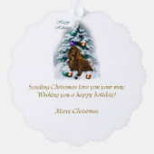 Field Spaniel Kerstmis Ornament Kaart (Achterkant)