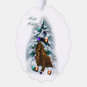Field Spaniel Kerstmis Ornament Kaart (Links)