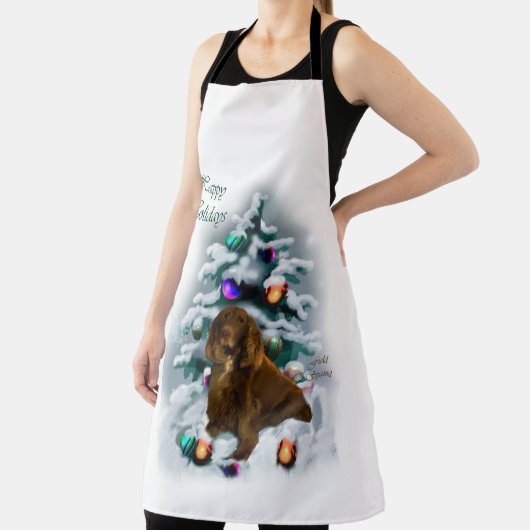 Field Spaniel Kerstmis Schort (Insitu)