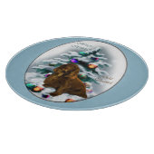 Field Spaniel Kerstmis Snijplank (Hoek)