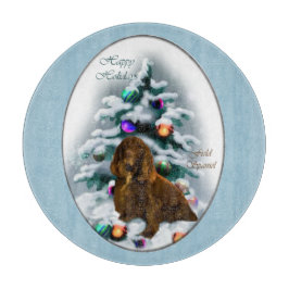Field Spaniel Kerstmis Snijplank